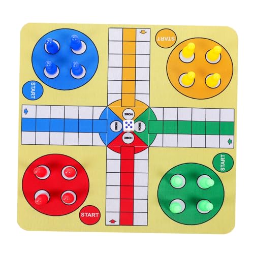 Alasum 1 Satz Ludo-Schachspiel reisespiel spielbrett Tragbares Schachspiel spielmatte Flugzeugflugschach magnetisches Schach Mini-Tischschachspielzeug Brettspiel Plastik von Alasum