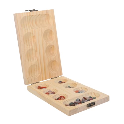 Alasum 1 Satz Mancala-Brettspiel familienspiel brettspiel Schachbrett Gesellschaftsspiel spielbrett Spiele Pracht-Brettspiel Tragbares Reisebrettspiel tragbare mancale Stein von Alasum