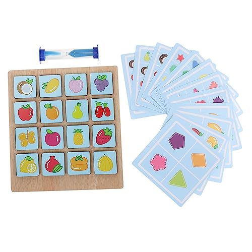 Alasum 1 Satz Memory-Schach-Spielzeug Kinderspielzeug Lernspielzeug Puzzlebrett Für Kinder Spielzeug Für Kinder Desktop-Spielzeug Puzzle-Spielzeug Geburtstagsgeschenke Für Kinder Hölzern von Alasum