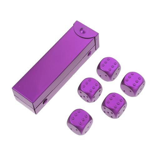 Alasum 1 Satz Metallwürfel настольные игры Table Gaming Party deko Dekoration Party Standard-Spielwürfel Desktop-Spielzeug Würfelspiel-Requisite Würfel aus Aluminiumlegierung Violett von Alasum