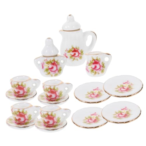 Alasum 1 Satz Mini-Keramik-teeservice Becher Tassen Puppe Mini-teetasse Miniatur-Dinge Mini-küchenzubehör Miniatur-teegeschirr Miniaturgeschirr Aus Keramik von Alasum