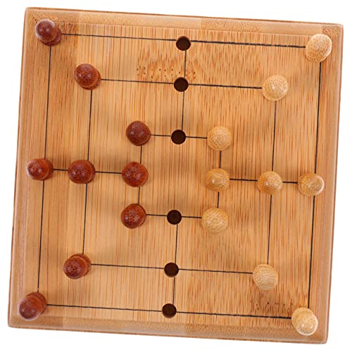 Alasum 1 Satz Mini Schach Schachstrategie Für Anfänger Dame Brettspiel Multifunktionsspiel Schach Mini-tischspielzeug Interessante Spielsachen Klassisches Brettspiel Schachbrett Bambus von Alasum