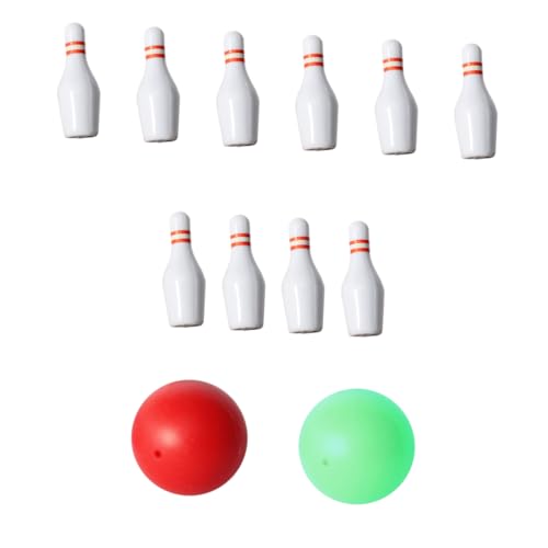 Alasum 1 Satz Puppenhaus-Bowling Mini-bowlingkugeln Outdoor-Bowling Kleine Bowlingspiele Bowlingkugel Spielzeug Kindersportspielzeug Mini- -sportdekoration Kleine Bowlingkegel von Alasum