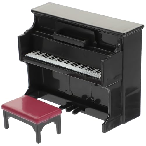 Alasum 1 Satz Puppenhaus-Klavier digitales Klavier Miniaturartikel Puppenhaus-Instrument Miniaturen puppenhauszubehör Mini Klavier Spielzeug Mini-Piano-Modell Miniatur-Klaviermodell Black von Alasum