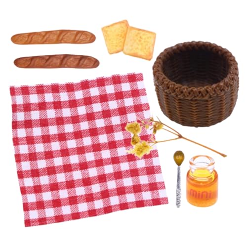 Alasum 8-teiliges Mini-frühstücksset Für Minifiguren Puppenhaus- Brot Fake Food Foto-Requisite Realistische Simulation Lebensmittelmodell Für Spielküche von Alasum