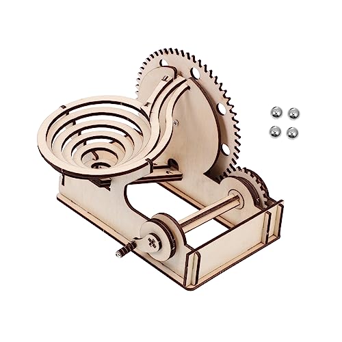 Alasum 1 Satz Puzzle- Aus Holz Modellbausatz Murmelbahn 3D-laufpuzzle Murmelbahn 3D-Puzzle Hölzernes Marmorpuzzle Lernspielzeug Laufen Perlenlabyrinth Stahl von Alasum