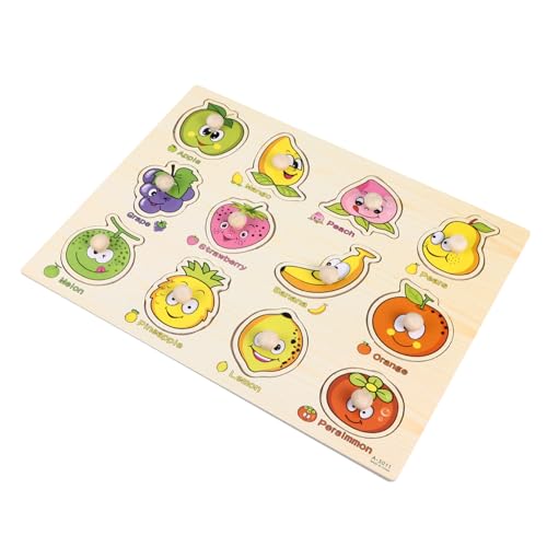 Alasum 1 Satz Puzzle Rätsel für Kinder Lernspielzeug für Kleinkinder interaktives Spielzeug rätselbuch Kinder Fun Toy Rätsel zum frühen Lernen pädagogisches Spielzeug hölzern Colorful von Alasum