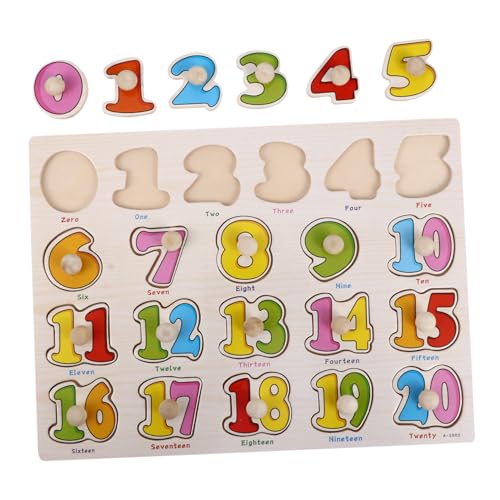 Alasum 1 Satz Puzzle Rätsel zum frühen Lernen Spielzeug für Kleinkinder Kinderspielzeug laubsägen für Kinder rätsel für Kinder Lernspielzeug pädagogisches Spielzeug hölzern Colorful von Alasum