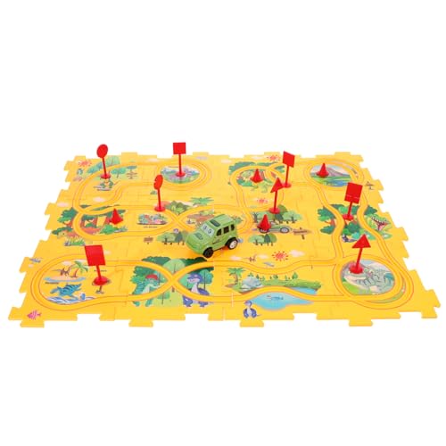 Alasum 1 Satz Puzzle-Schienenauto laubsägen Set für Kinder Spielzeug für Kinder Dinosaurier-Rätsel für Kinder Puzzle-Track-Spielzeug Kinderrätsel im Alter von 2-4 Jahren Auto-Puzzle von Alasum