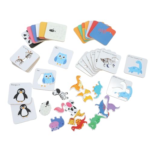 Alasum 1 Satz Puzzle Tiere Rätseln -rätsel Lernrätsel Für Kleinkinder Lernspielzeug Für Kleinkinder Tierische Rätsel Kindererziehung Rätsel Für Kinderspielzeug Papier von Alasum