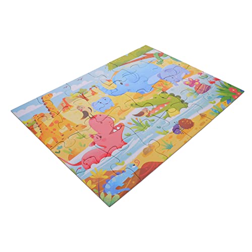 Alasum 12-teiliges Passendes Puzzle-Spielzeug Für Kleinkinder Lernspielzeug Für Kinder Spiele Leuchtende Farben Papierpuzzle Kleinkinderspielzeug von Alasum