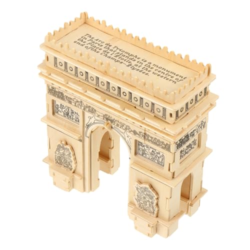 Alasum 1 Satz Puzzle ordnerregal buchattrappe handwerkskunst tischhussen familienspiele rätsel für Kinder wischtelgeschenk tischchen Jakobsweg The Craft Spielzeug hölzern Beige von Alasum