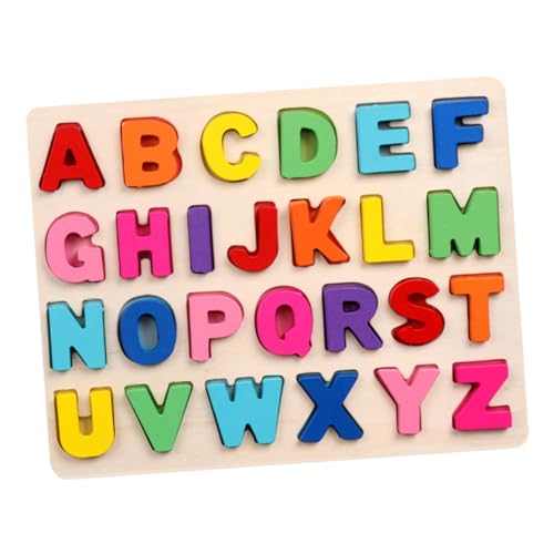 Alasum 1 Satz Rätsel für Kleinkinder Puzzle rätselbuch buchstabenpuzzle laubsäge Pädagogisches Zahlenrätsel Rätsel für Puzzles aus Holz Bambus von Alasum