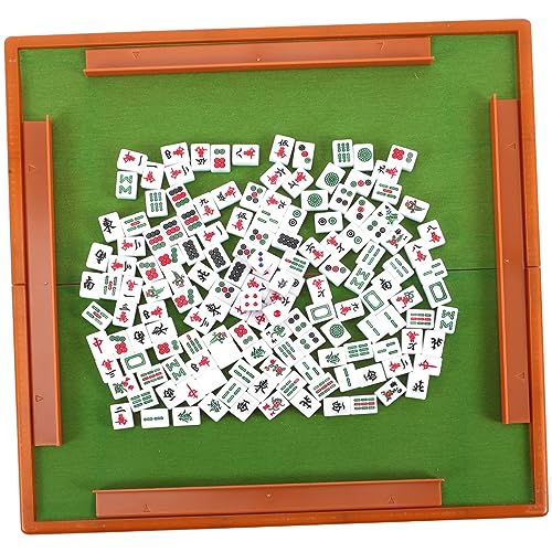 Alasum 1 Satz Reise Freizeit Mahjong Reise Kleines Mahjong-kit Tragbares Schachbrett Rumiwürfel-fliesenspiel Mahjong Karten 2022 Zartes Mini-Mahjong Interessantes Mahjong-kit Acryl von Alasum