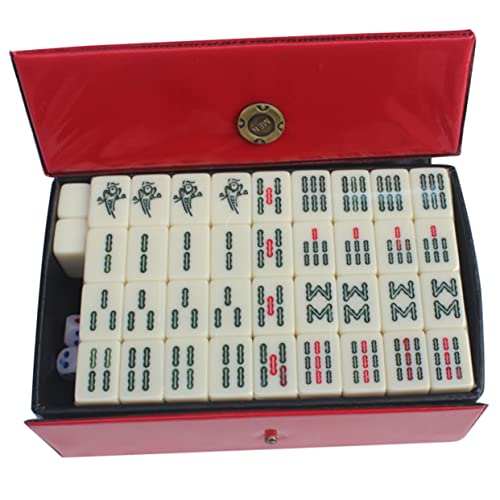 Alasum 1 Satz Reise Freizeit Mahjong Reise Tischspiel Mahjong Kleines Mahjong-kit Tragbares Mahjong-Spiel Reisespielzeug Mahjong-Requisiten Spielzeug Für Die Reise Mahjong Mini Acryl von Alasum