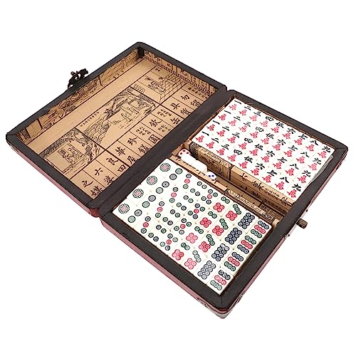 Alasum 1 Satz Reise-Mahjong familienspiele Family Game Klassisches Brettspiel chinesische lustige brettspiel Spielzeug lustige Mahjong-Spielzeuge tragbares Mahjong-Kit Acryl von Alasum