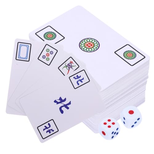 Alasum 1 Satz Reise-Mahjong-spielsteine Kartenspielen Pokerkarten Spielsachen Für Mahjong-Karten Lustiges Mahjong-kartenspielzeug Reise-tischspiel Mahjong-Karte Colorful PVC von Alasum