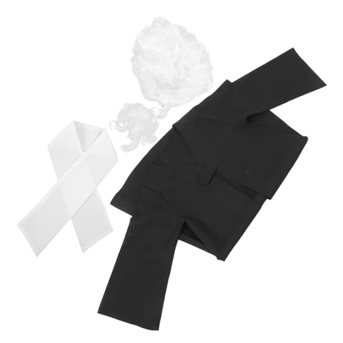 Alasum 1 Satz Richteruniform Für Haken Kostüm Jungs Wissenschaftler Zubehör Richterkittel Für Richter-outfit Für Party-richter-perücke Polyester Black von Alasum