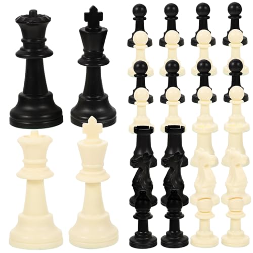 Alasum 1 Satz Schachfiguren Schach Ersatz P.p. Schach Schachuhr Schachbrett Schach Klassisches Schach Chinesisches Schach Schachbrett Zubehör Schach Für Brettspiel Denksport-Spiel Plastik von Alasum