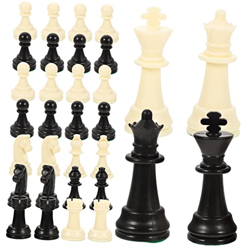 Alasum 1 Satz Schachfiguren Schachbrett Schach Schachblock Schachbrett zubehör Schach für Brettspiel Denksport-Spiel Schach zubehör Chess Pieces Brettspiele Bauern Schach aus Plastik pp von Alasum