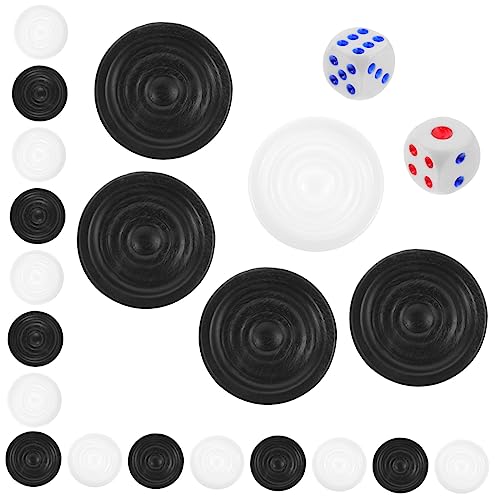 Alasum 1 Satz Schachfiguren Turnier Münzen Reise-Backgammon Backgammon-Spielsteine Multi Jumbo bauernopfer brettspiele Virtu brettspiel Kunststoff-Checker Backgammon-Spielzubehör Plastik von Alasum