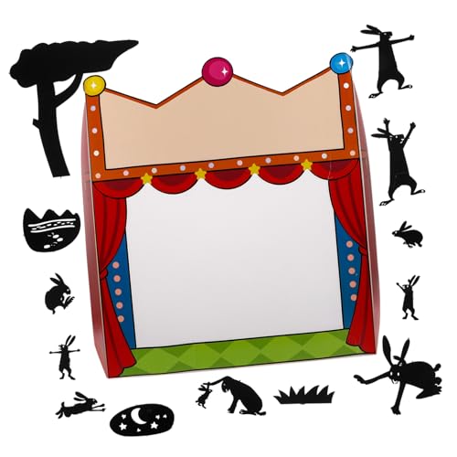 Alasum 1 Satz Schattenpuppenspielbühne Verkaufsautomat Zirkus Schattenmarionette Mini-verkaufsautomat Puppentheater Dekorationen Für Karnevals-mottopartys Puppenstab Papier von Alasum