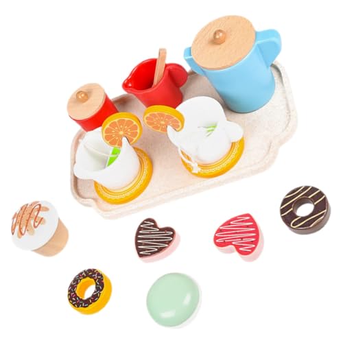 Alasum 1 Satz Simuliertes Teeservice Afternoon Tea kinderküche holzspielzeug Tee wasserkocher Puppenspiel ziernieten Spielküchenzubehör Spielzeuge Rollenspielzubehör Miniaturmöbel Plastik von Alasum