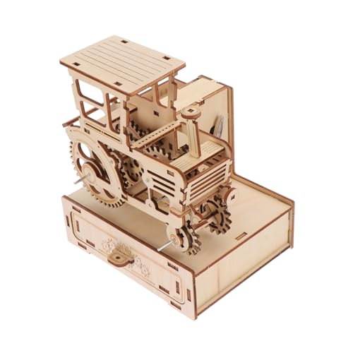 Alasum 1 Satz Spieluhr Aus Holz Vintage-Spielzeug Simulation Harvester Puzzle-Spielzeug Puzzle Für Kinder 3D-Puzzle Zusammenbauen Kinder-Puzzle-Spielzeug Traktorspielzeug Brown Hölzern von Alasum