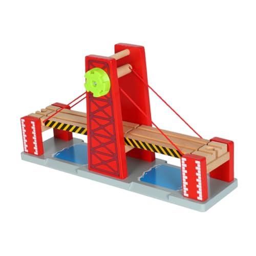 Alasum 1 Satz Spur Guide Rail Train Toy spielwaren draußen bullittrain holzbahn Zug Zugstrecke holzeisembahn Toys Bahngleisbrücken Eisenbahnbrücke Zugbrücke aus Holz Plastik rot von Alasum