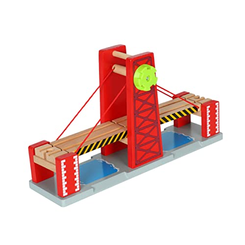 Alasum 1 Satz Spur Kinderspielzeug hühner Spielzeug Guide Rail The Train Toy Train spielzeuge Bahngleisbrücken Eisenbahnschienen Spielzeug Zugbrücke aus Holz Eisenbahnbrücke Plastik rot von Alasum