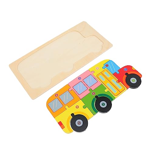 Alasum 1 Satz Stereo-Block-Puzzle Kind Scheune Rätsel 3D-Puzzle Farbe Cartoon-Puzzle Holz von Alasum