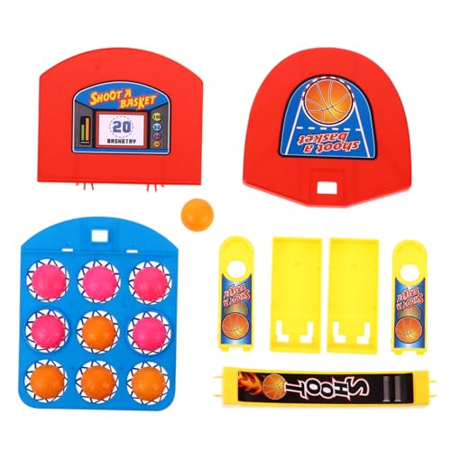 Alasum 1 Satz Tischspiel Basketballkorb Mini-Basketball Mini- Kinderbasketball Sportspielspielzeug Basketball Spiel Desktop-spielspielzeug Interaktives Plastik Colorful von Alasum