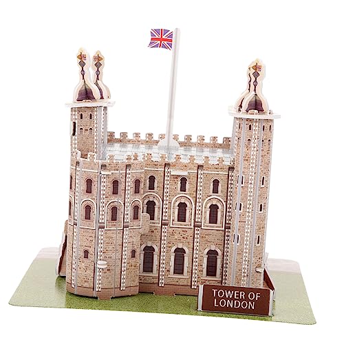 Alasum 1 Satz Tower of London-Puzzle 3D-Puzzle Rätsel Für Erwachsene Berühmtes Baupuzzle Lustiges 3D-Puzzle Puzzle- Für Erwachsene Architektonisches Rätsel Papier von Alasum