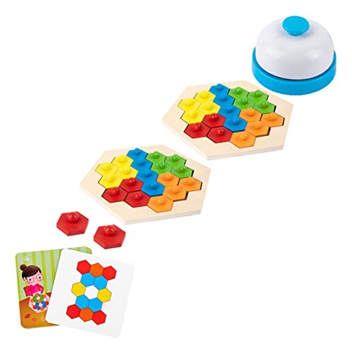 Alasum 1 Satz Waben-Puzzle-Blöcke interaktive Spiele holzspielzeug Educational Toys spielzeuge für Lernspielzeug Bauspielzeug aus Holzklötzchen kreatives wabenpuzzle hölzern von Alasum