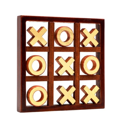 Alasum 1 Satz Xo Brettspiel Schach Schachspielzeug Aus Holz Eltern-Kind-schachspiel Pädagogisches Schachspielspielzeug Schach Pädagogisches Brettspiel Hölzern Brown von Alasum