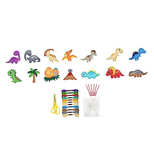 Alasum 1 Satz handgenähter Anhänger Mini-Tierspielzeug Dinosaurier-Spielzeug bastel Set für Kinder Spielzeug für Kinder Cartoon-Kinderspielzeug interessantes Dinosaurierspielzeug gefühlt von Alasum