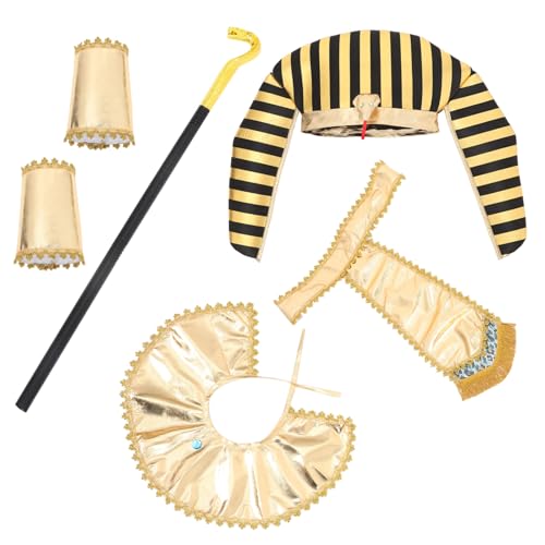 Alasum 1 Satz -kleidungszubehör Ägyptisches -Cosplay-kostüm Verkleidungskostüm Für Party Halloween-Outfit Halloween-kostüm des Ägyptischen -kostümset Abs Golden von Alasum