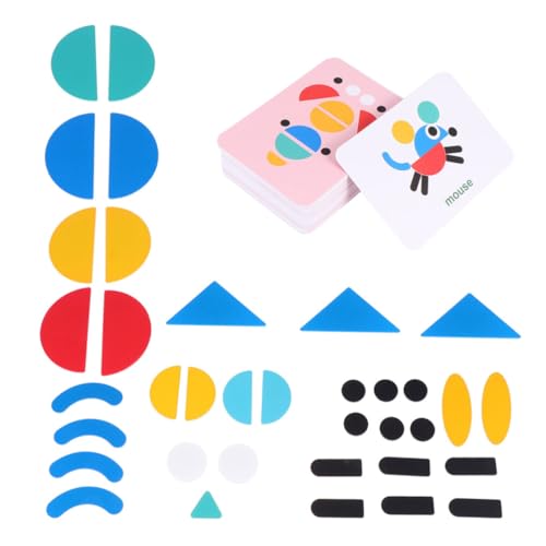 Alasum 1 Satz pädagogisches Tangram interaktives hühner Kreatives Lernspielzeug Toys Puzzle Kinderfrühes Lernspielzeug Colorful von Alasum