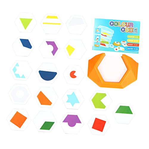 Alasum 1 Schachtel Denkspiel Memory-lernspiel Spielzeug Kleinkindspielzeug Geometrisches Rätsel Lernspielzeug Farbcode-Puzzle Manipulatives Formpuzzle Tangram-denkaufgaben Plastik von Alasum