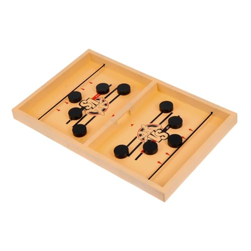 Alasum 1 Schachtel Hüpfendes Schach Airhockey-Puck Reiseschachspiel Schachbrett Für Kinder Schnelles Sling-Puck-Spiel Brettspiel Spielzeug Interaktives Spielzeug Für Kinder Holz von Alasum