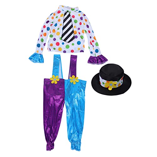 Alasum 1 Set Ball Clown Kostüm Halloween Clown Anzug Jungen Zubehör Anzug Für Jungen Ballkleider Kinder Weihnachts Clown Kleidung Ball Zubehör Maskerade Kleider Jungen Anzug von Alasum