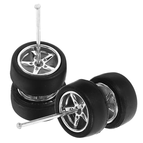 Alasum 1 Set Car Model Modified Tyres Cars Dinosaurier Kostüm Toys Dinosaurier Spielzeugauto Rc Auto Austauschbares Für Spielzeugradmodell Zubehör Spielzeugfahrzeugmodell Gummi Silber von Alasum