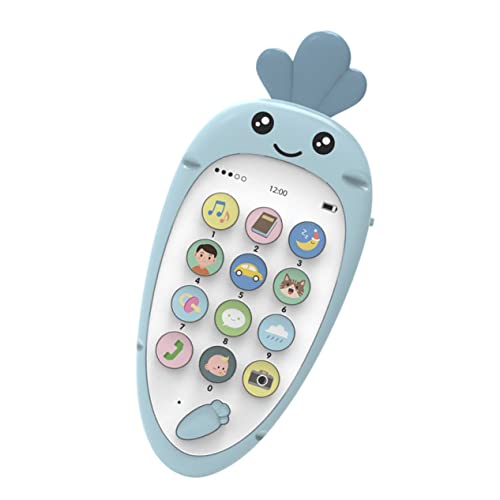 Alasum 1 Set Früherziehung Zweisprachiges Smartphone Kindertelefone Smartphone Telefon Für Babys Kinderspielzeug Babytelefon Früherziehungsspielzeug Blau Elektronische Komponente von Alasum