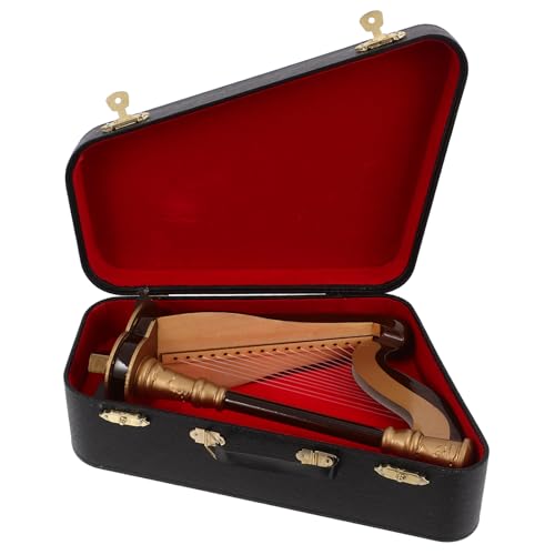 Alasum 1 Set Harfen Modell Musik Dekoration Musikspielzeug Ornamente Für Ornamente Zum Basteln Dekoration Getränke Ornamente Instrument Mini Harfen Körper Holz von Alasum