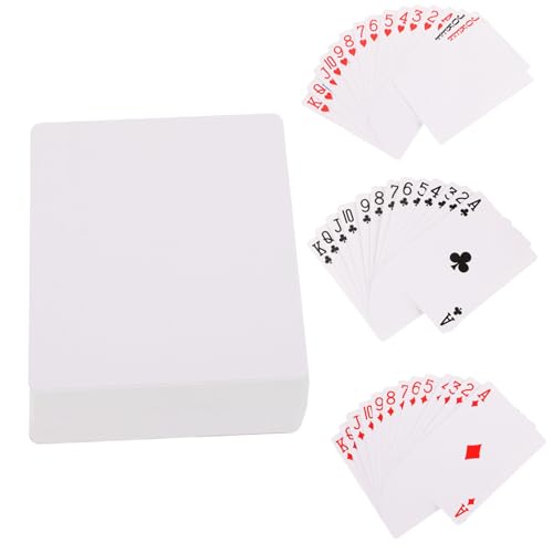 Alasum 1 Set Heat Spielkarten Blanko Spielkarten Blanko Pokerkarten Spielkarten Blanko Karteikarten Sublimations Pokerkarte Blankokarten Mini Karteikarten Weiß von Alasum