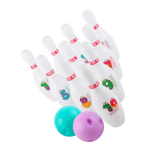 Alasum 1 Set Kinder Bowling Indoor Bowlingspiel Kinder Lernspielzeug Bowlingbälle Spielzeug Bowling Familienspielzeug Kinder Bowling Pin Bowling Wurf Outdoor Spielzeug Wurf von Alasum