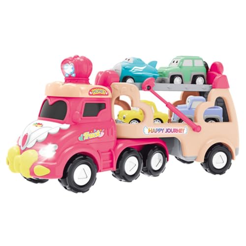 Alasum Kinderspielzeug Spielzeug Kinder 1 Set LKW Modellfahrzeug Mit Rückzugmechanismus Inertiales Spielzeugauto Pink Baustellenfahrzeug Für Kleinkinder Ideal Für Jungen Und Ädchen Zum von Alasum