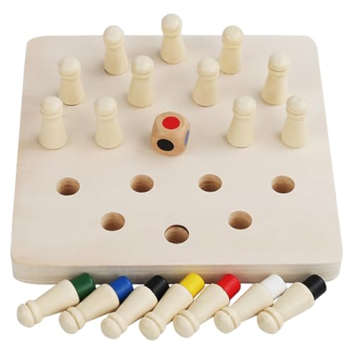 Alasum Schach Kinder Holzspiel 1 Set Memory Matching Schachspiel Für Interaktives Lernspiel Zur Von Gedächtnis Und Farbperzeption Brettspiel Für Die Ganze Familie Kleines Format von Alasum