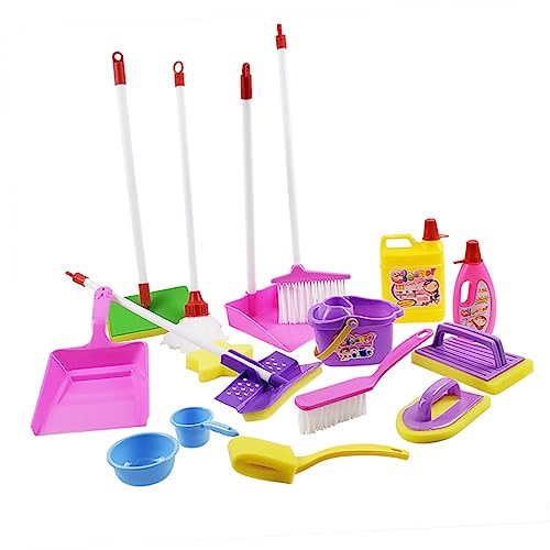 Alasum 1 Set Reinigungsspielset Reinigungsgeräte Spielsachen Kinderreinigungsspielzeug Spielhaus Reinigungsgeräte Reinigungsgeräte Für Bunter Kunststoff von Alasum