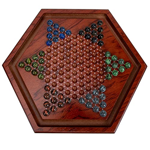 Alasum Pädagogisches Spiel Natürliche Holz Kinder Checkers 1 Set Desktop Halma Spielzeug von Alasum